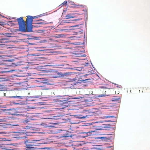 Lilly Pulitzer | Cove Flamingo Pink Space Dye Active Fit & Flare Mini Dress | XS - Picture 11 of 14